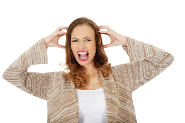 Mujer enojada gritando . —  Fotos de Stock