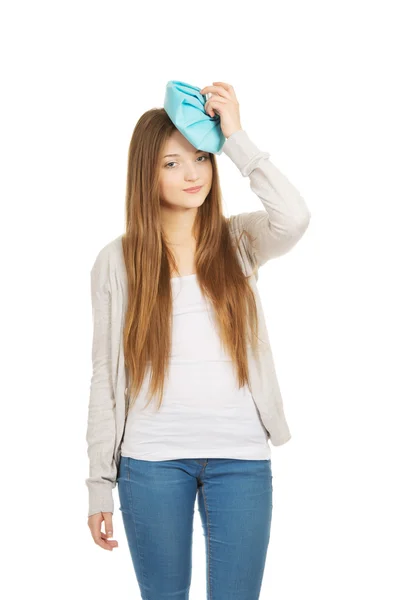 Teen woman with headache. — Stock Photo, Image