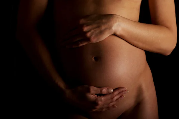 Femeie gravidă burtă — Fotografie, imagine de stoc