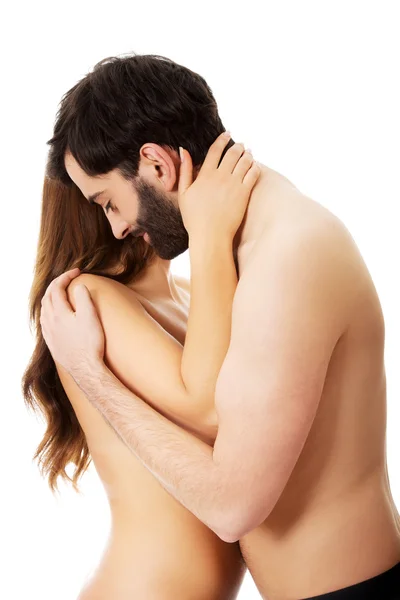 有性的异性伴侣拥抱. — 图库照片