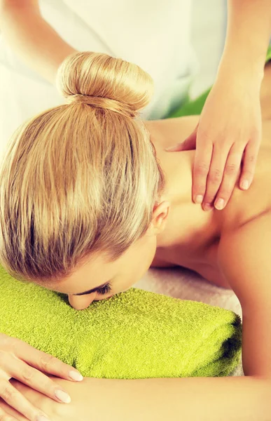 Young woman has massage. — Stock Photo, Image