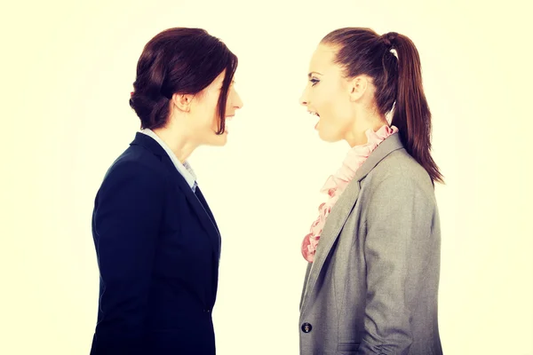 Angry businesswomans screaming at each other. — Stock Photo, Image