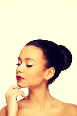 makyaj ile Afrikalı kadın.