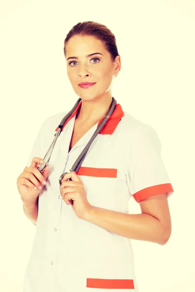 Jovem sorridente médico ou enfermeiro — Fotografia de Stock