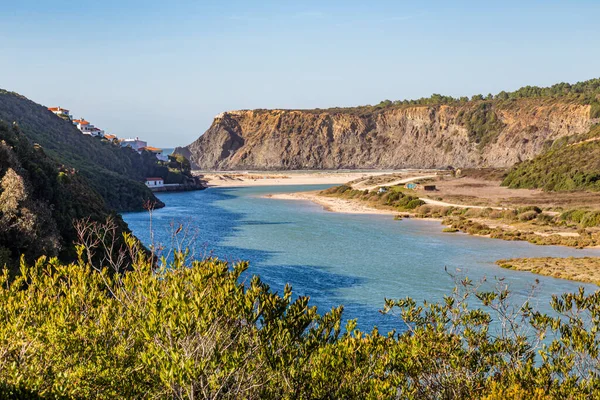 Odeceixe Med Ribeira Des Seixe Och Stranden Algarve Portugal — Stockfoto