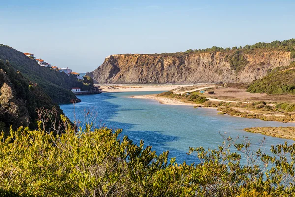 Odeceixe Ribeira Des Seixe Beach Algarve Portugal 로열티 프리 스톡 사진