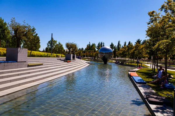 Stadspark Krasnodar Galitsky Park Beeldhouwkunst Geolocatie Landschapsarchitectuur Krasnodar Rusland Juli — Stockfoto