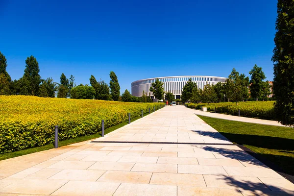 Stadspark Krasnodar Galitsky Park Prachtige Bomen Gazon Terrassen Van Het — Stockfoto