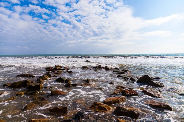 Beautiful Seascape Big Rocks Surf — Stock Photo, Image