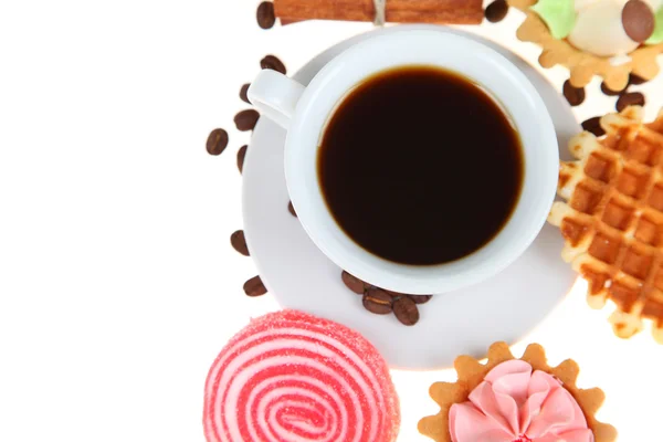 Caffè e waffle — Foto Stock