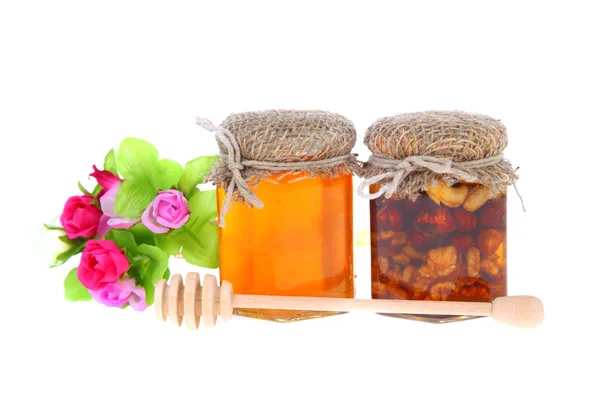 Мед у jar — стокове фото