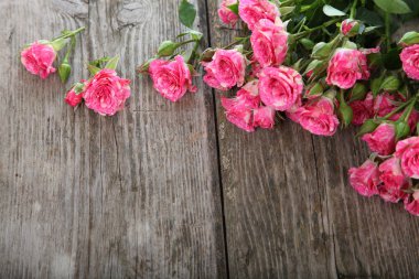 Bir buket pembe gül. 