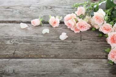 Bir buket pembe gül.