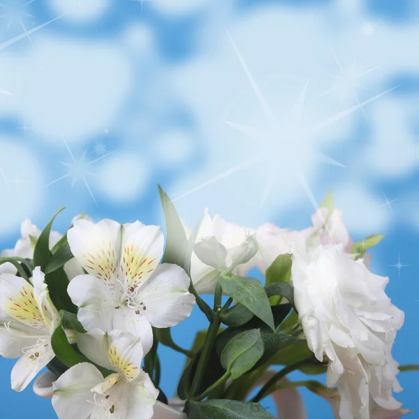 Букет розовых и белых цветов — стоковое фото