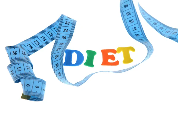 Word diet and measuring tape — Stock Photo, Image