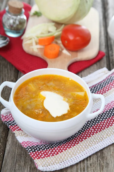 Cabbage soup — Stock Photo, Image