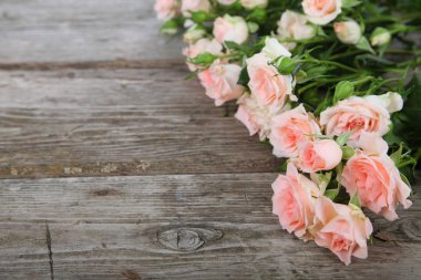 Bir buket pembe gül. 