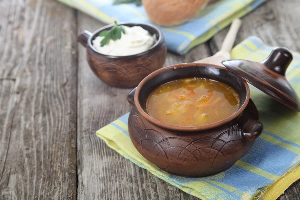 Sopa de repolho — Fotografia de Stock