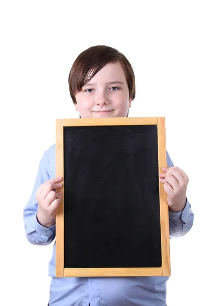 Schooljongen bedrijf bestuur — Stockfoto