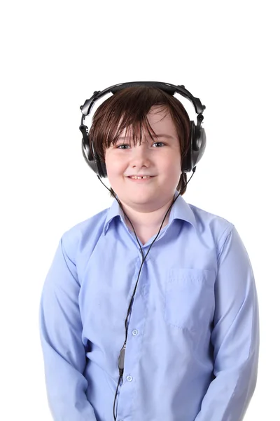 Boy in headphones — Stock Photo, Image