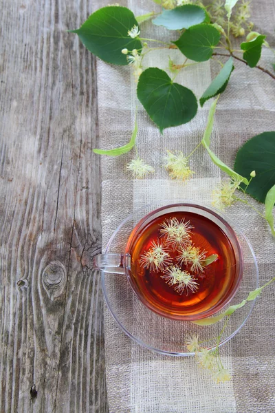 Kruiden thee met linden — Stockfoto