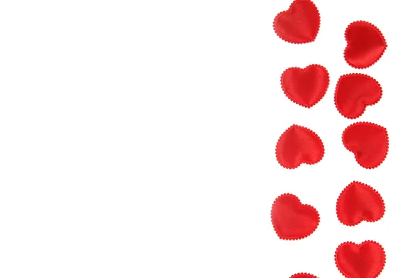 Červené srdce isolaten na bílém pozadí — Stock fotografie