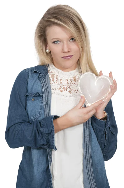 Mujer de corazón frío —  Fotos de Stock