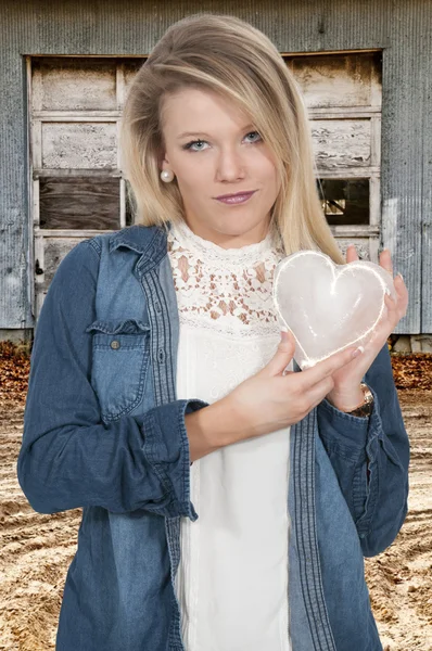 Koude harten vrouw — Stockfoto