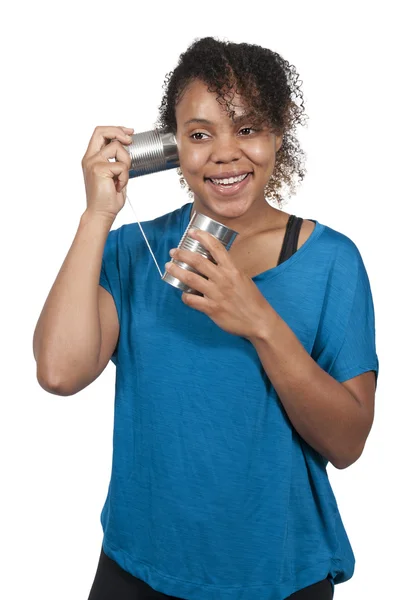 Mulher ao telefone — Fotografia de Stock