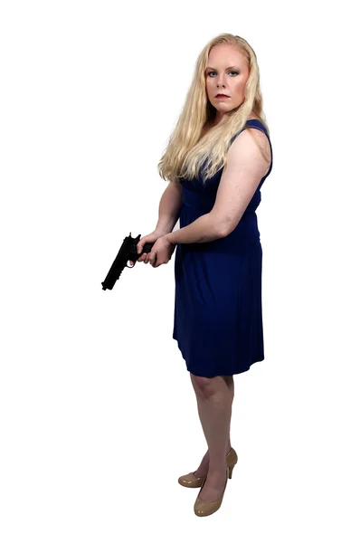 Mujer con pistola — Foto de Stock