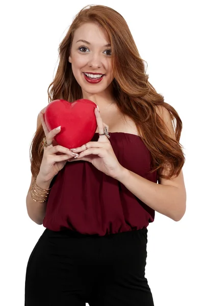 Valentijnsdag hart vrouw — Stockfoto