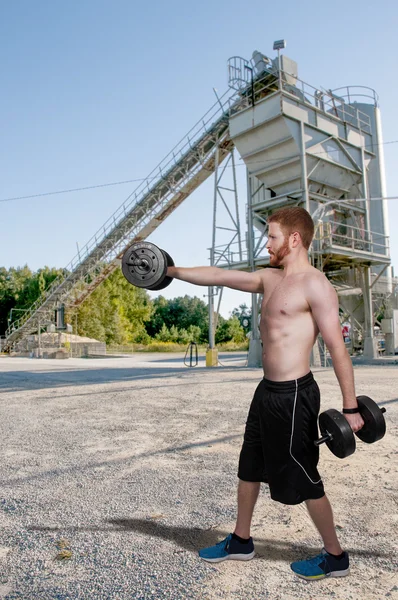 Man Lifting Weight — Stock Photo, Image