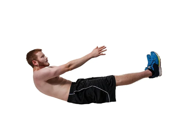 Man Doing Crunches — Stockfoto