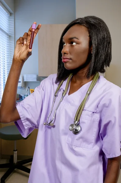 Doctor with Blood Sample — Stock Photo, Image