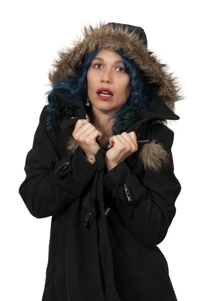 Mujer en abrigo de invierno — Foto de Stock