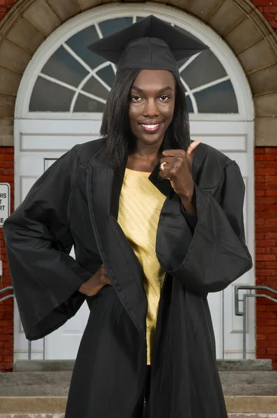 Woman Graduate in her robes — Stock Photo, Image
