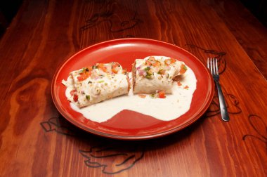Otantik Tex Meksika mutfağı. Buritto olarak da bilinir.