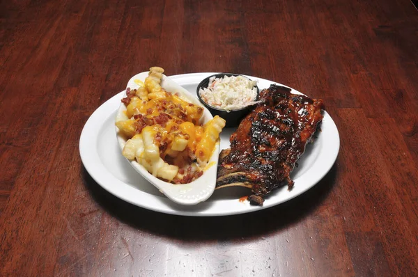 Delicious American cuisine known as barbeque ribs