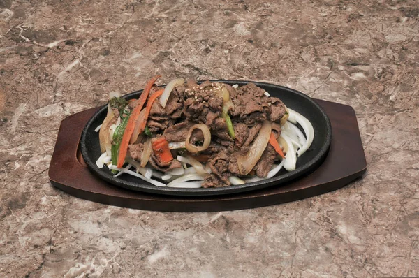 Вкусное Корейское Блюдо Известное Говядина Булгоги — стоковое фото