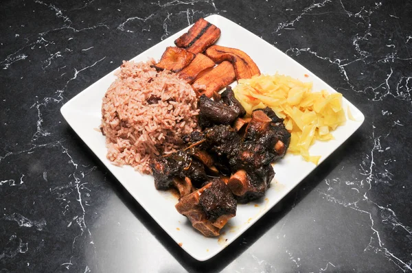 Deliciosa Auténtica Cocina Caribeña Conocida Como Colas Buey — Foto de Stock