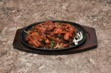 Delicious Korean dish known as pork bulgogi