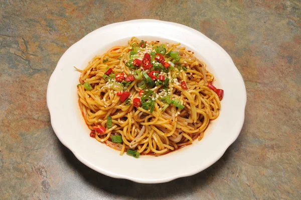 Prato Chinês Delicioso Conhecido Como Mien Noodles — Fotografia de Stock