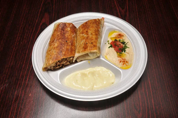 Heerlijke Griekse Schotel Het Beste Bekend Als Shawarma — Stockfoto