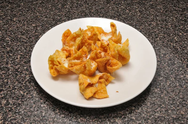 Authentic Traditional Japanese Cuisine Dish Known Crab Rangoon — Stock Photo, Image