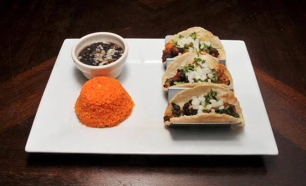 Cuisine Mexicaine Authentique Tex Mex Connue Sous Nom Tacos Pastor — Photo