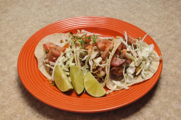 Auténtica Cocina Mexicana Conocida Como Tacos Camarón Pescado — Foto de Stock