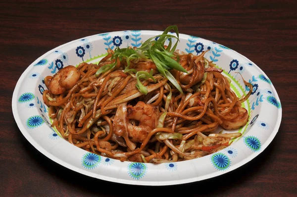 Tradicional Autêntica Cozinha Chinesa Conhecida Como Camarão Mein — Fotografia de Stock