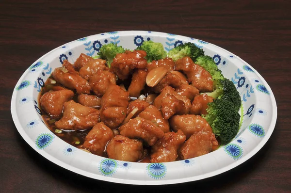 Традиционная Подлинная Китайская Кухня Известная Курица Тсу — стоковое фото
