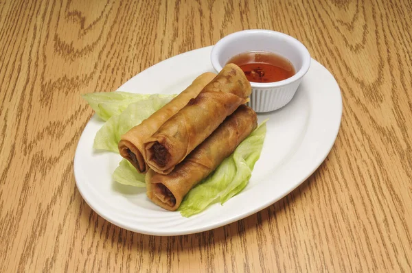 Delicious Chinese Dish Known Egg Rolls — Stock Photo, Image