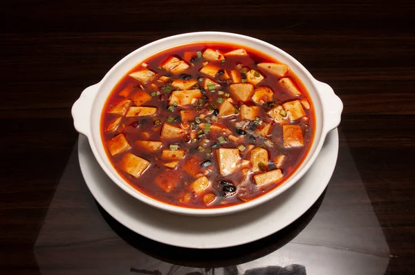 Lezzetli Geleneksel Otantik Çin Mapo Tofu — Stok fotoğraf